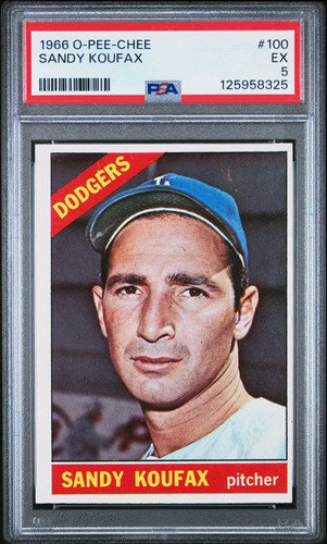Sandy Koufax #100 1966 O Pee Chee card