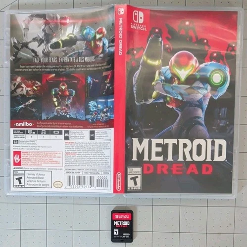 Metroid Dread - Nintendo Switch Cartridge and Case