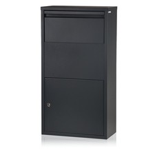 Zelsius Briefkasten mit Paketfach, RAL 7016, Anthrazit, Paketkasten, Paketbox