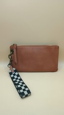 Universal Thread™ Zip Closure Wristlet Brown Clutch Purse Secure Multi Pockets