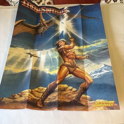 Nintendo Power #9 Poster Insert IronSword NES Willow Map 1989 Dual-Sided 19x16''