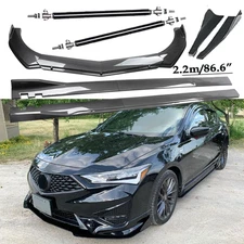 Carbon Fiber Front Bumper Lip Spoiler Side Skirt Body Kits For Acura ILX TLX