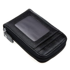Men Wallet Credit Card Case Holder Organizer Leather RFID Blocking Zipper Pocket