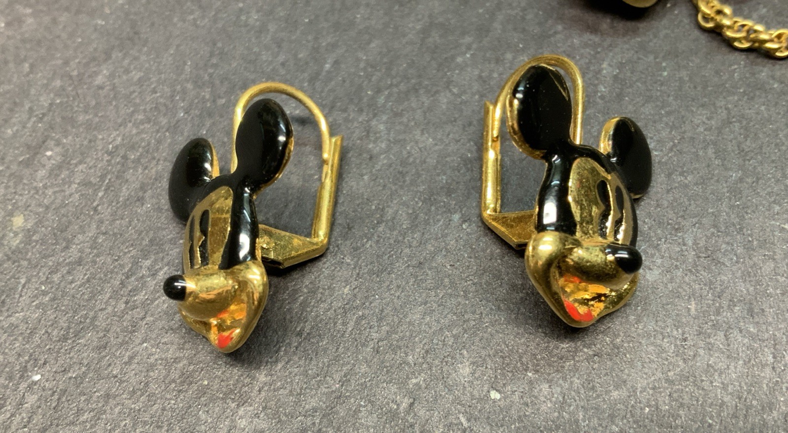 Vintage Disney Napier Mickey Mouse Necklace/earring Set, 16 Inch