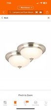Brushed Nickel LED Flush Mount 2-Pack 13  Open Box Never Taken Out Of Box