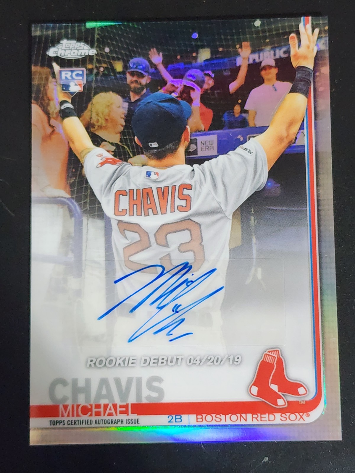 2019 Topps Chrome Update Target Rookie Debut Refractor Michael Chavis Auto RC