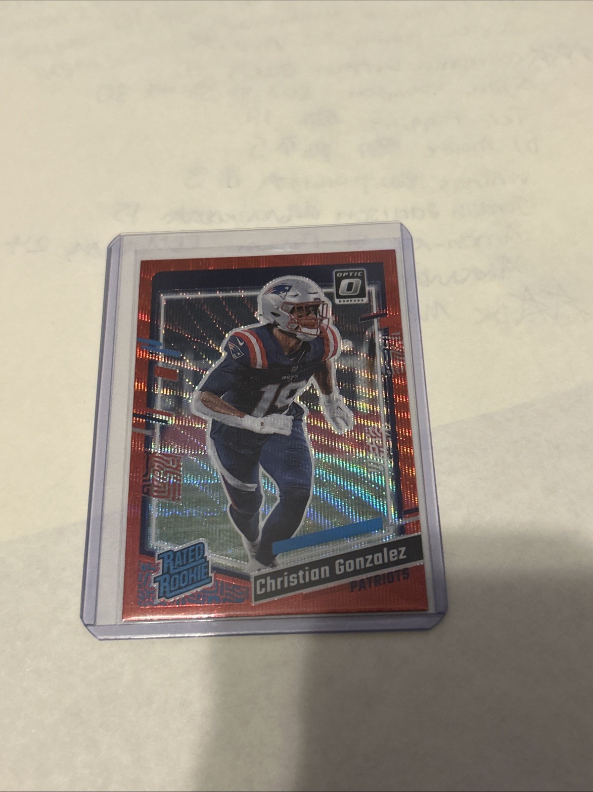 2023 Panini Donruss - Christian Gonzalez #369 Optic Preview Red Wave Prizm (RC)
