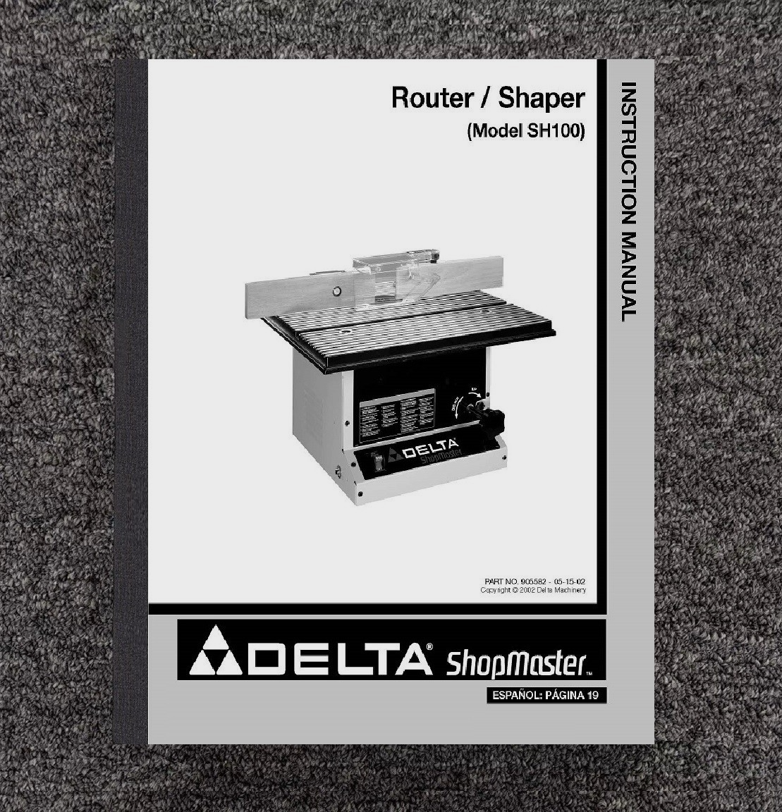 Shop Master Router Shaper Manual Fits Delta - Model No. SH100 | eBay