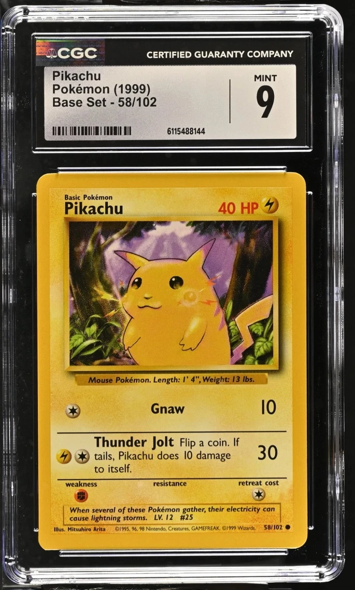 Pokmon TCG Base Set Pikachu Grade 9 Individual Collectible Card Game Cards  for sale - eBay