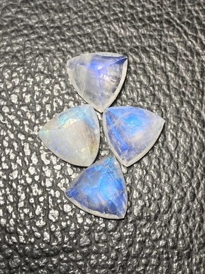 Natural Rainbow Moonstone Trillion Faceted Cut 5mm To 15mm Loose Gemstone