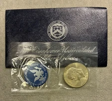 1974 S Eisenhower Uncirculated Silver Dollar - Original Packaging