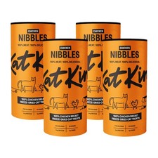 KatKin Chicken Nibbles 4 Pack (4x50g Tubes) 100% Breast Freeze-Dried Cat Treats