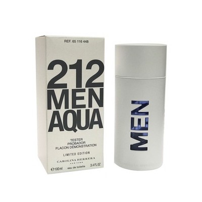 Tester 212 Men Aqua by Carolina Herrera 3.4 oz- 100ml EDT Sp /NIB /Discontinued