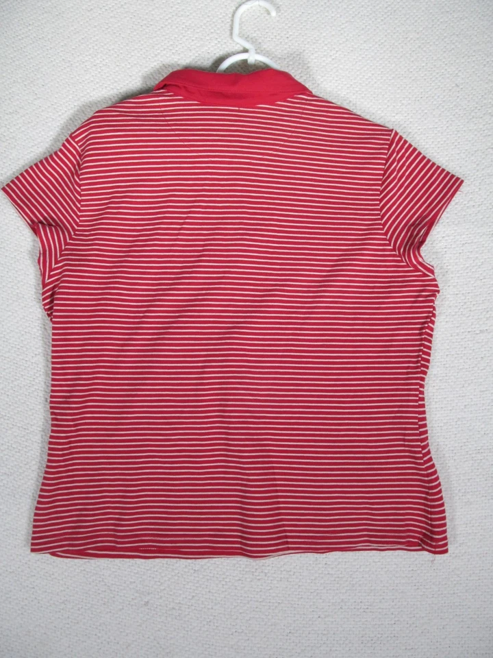 Camisa retro Route 66 para mujer talla XLG roja cuello botón manga corta Foto 4 de 4