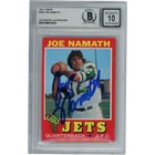 Joe Namath Autographed/Signed 1971 Topps #250 Slabbed Trading Card Beckett 53339