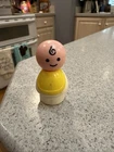vintage fisher price baby with bib figure preowned