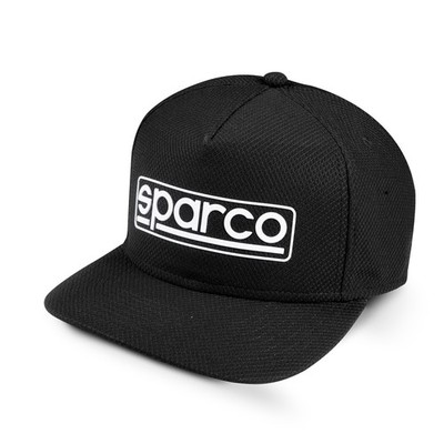 Sparco Motorsport Stretch Flat Peak Cap Mütze - Einheitsgröße
