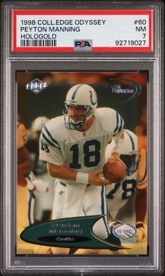 1998 COLLECTOR'S EDGE ODYSSEY HOLOGOLD #60 PEYTON MANNING ROOKIE RC 54/150 PSA 7