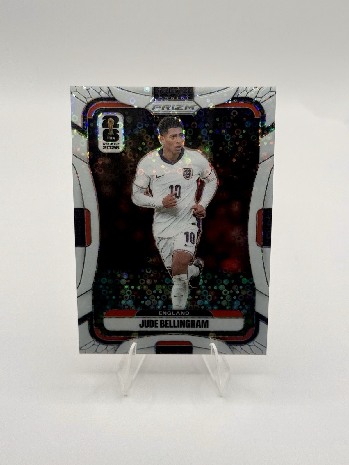2026 Panini Prizm FIFA World Cup Jude Bellingham White Disco SSP #04/20 England view 6