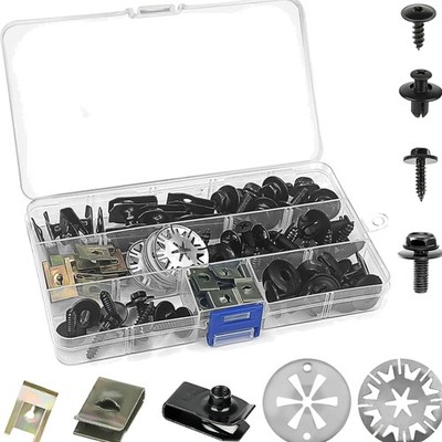 Karosserieschrauben Set 80 Stück M6 Blechmutter Clips für Auto Reparatur Zubehör