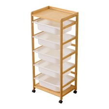 Storage Trolley with 5 Tiers Space Saving Wheeled Trolley Multifunctional for