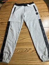 Coach Signature Tape Joggers Heather Grey Size S C5230 Brand New