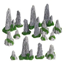 16PCS Mini Rockery Decoration Zen Garden Accessories Miniature Zen Decor Rock...