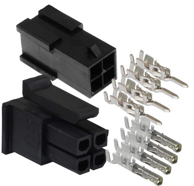Molex Micro-Fit 3.0 Dual Row (4 Circuits) Male & Female Receptacle Plug, W/Termi