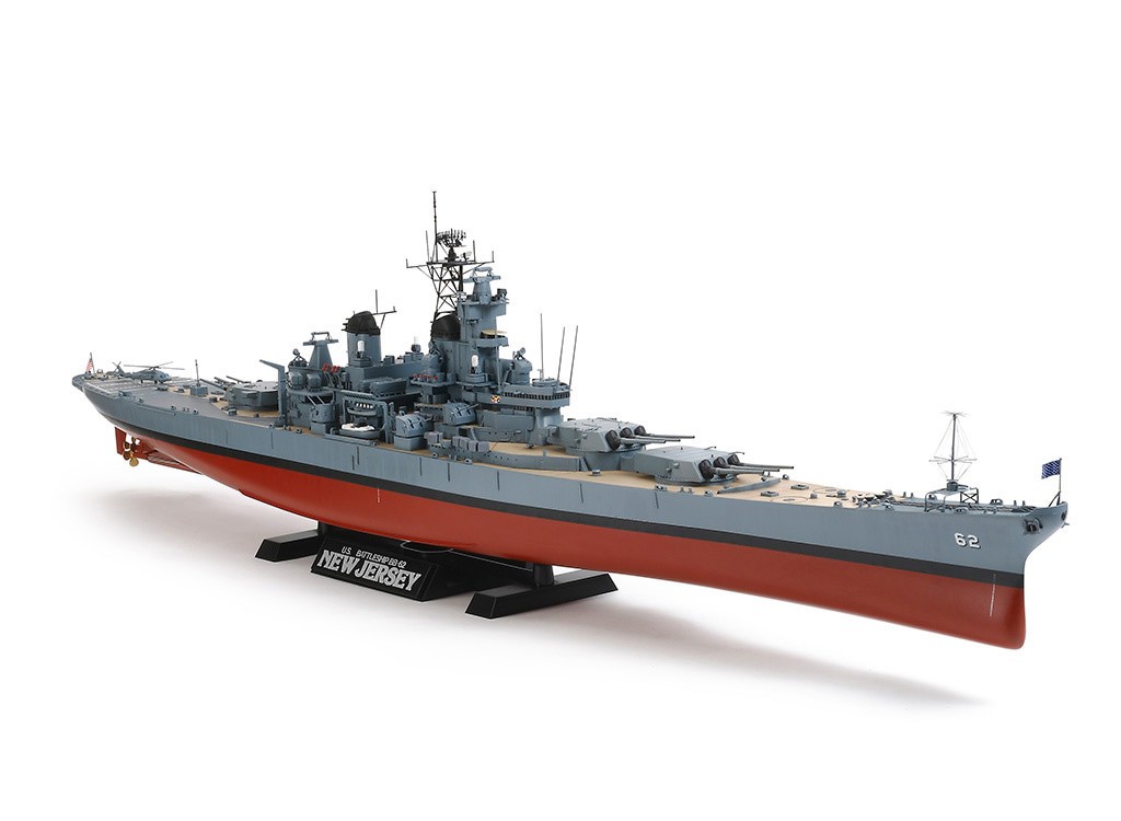 Tamiya 1:350 U.S. Battleship BB-62 New Jersey (with Detail Up Parts) Plastic ...