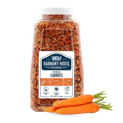 Foods Dehydrated Diced Carrots - Air Dried Vegetables for Soup and Cooked Dis...