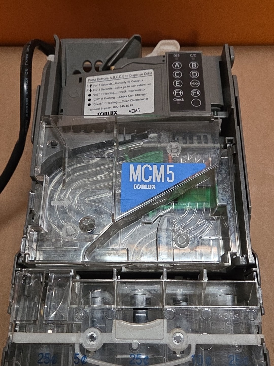 CONLUX Coin  Mech Acceptor MCM5-1 Five Tube Vending Machine