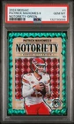 Patrick Mahomes II 2024 Panini Mosaic #1 Notoriety Green Prizm PSA 10 Gem Mint