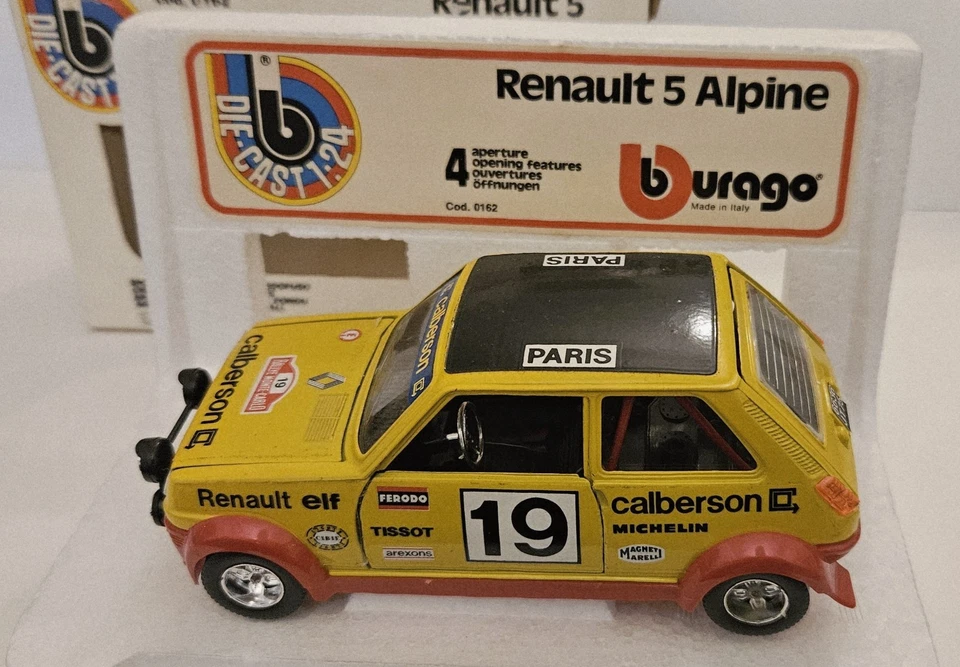BURAGO ITALIA 0162 RENAULT 5 ALPINE - 1/24 - ORIGINAL MINT BOX - Immagine 4 di 4