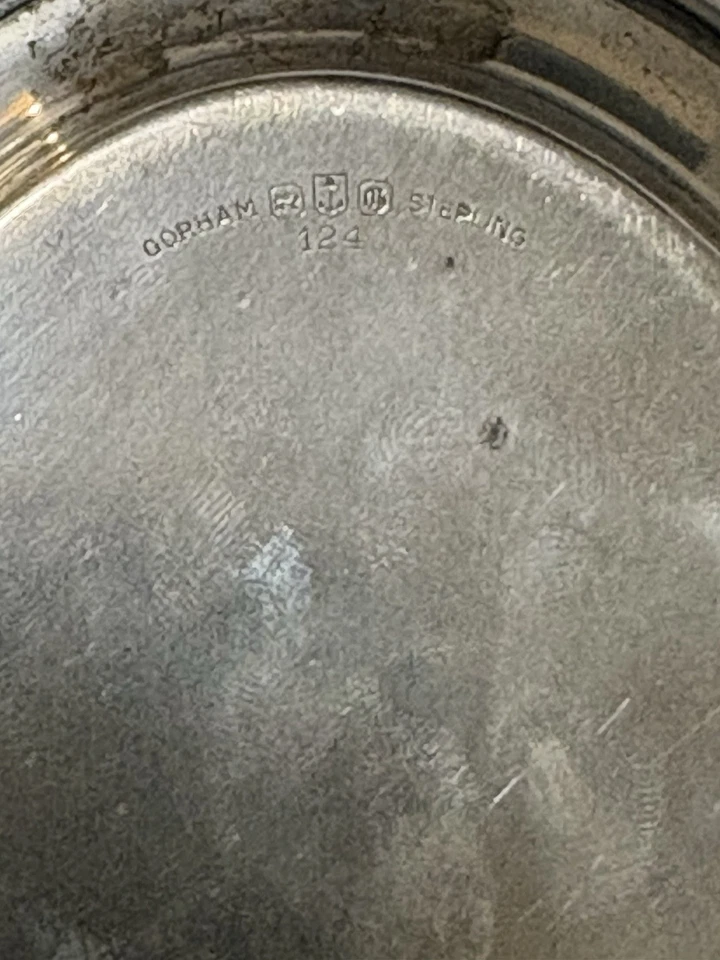 "Bandeja de plata esterlina Gorham 9""" Foto 3 de 3