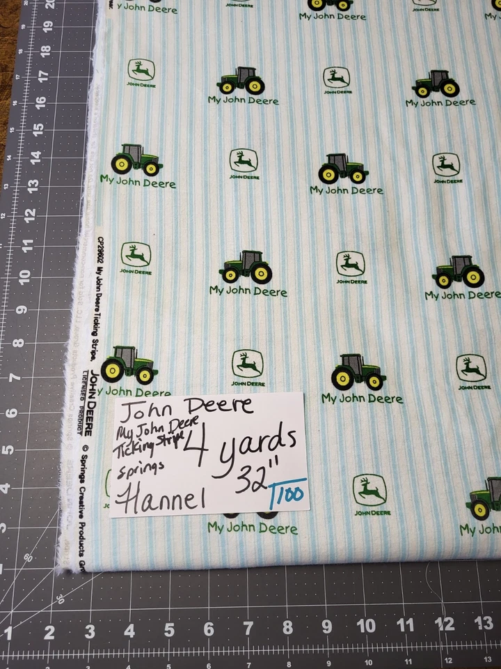 Tecido de flanela John Deere VENDIDO POR JARDA  - Imagem 3 de 3