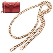 47'' Flat Chain Strap DIY Iron Handbag Chains Replacement Purse Straps Should...