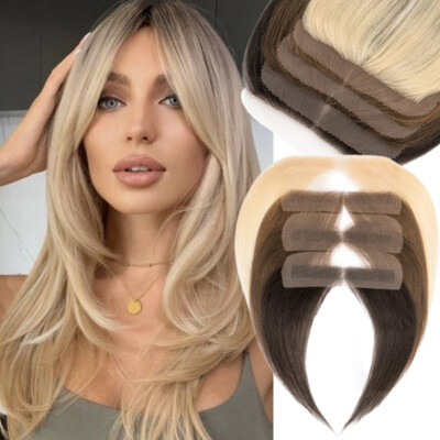 Free Part Women Topper 100% REMY Human Hair Toupee Forehead Hairline Lace Base