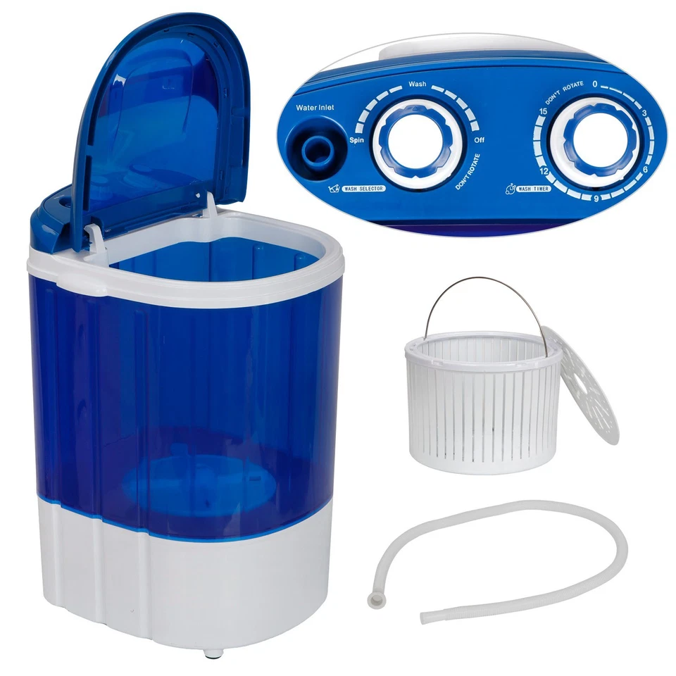 Mini Washing Machine Compact Single Tub 9lbs Washer and Dryer W/Timer Control - Image 3 of 4