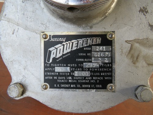 Sweeney Powerench 241, moltiplicatore di coppia 3/4 pollici strumento ferroviario e aereo - Foto 5 di 7