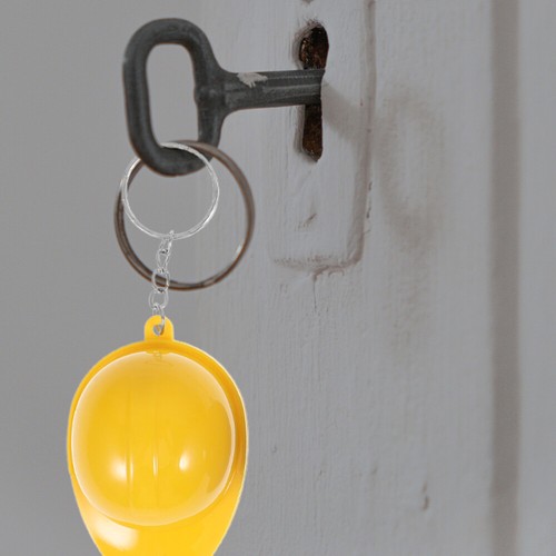 4 Pcs Hard Hat Bottle Opener Mini Engineer Keychain Small Safety