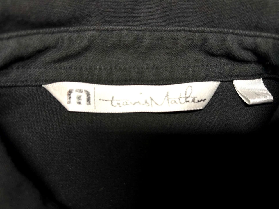 Travis Mathew Mens Button Front Short Sleeve Cotton Polyester Stripe Shirt L - Image 3 of 3