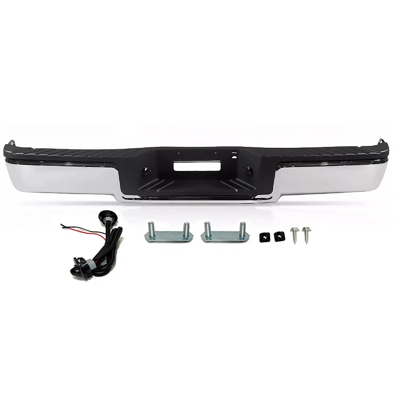 For 2006-2008 Ford F-150 F150 Rear Step Bumper Assembly Chrome W/O Sensor Holes Foto 4 de 4