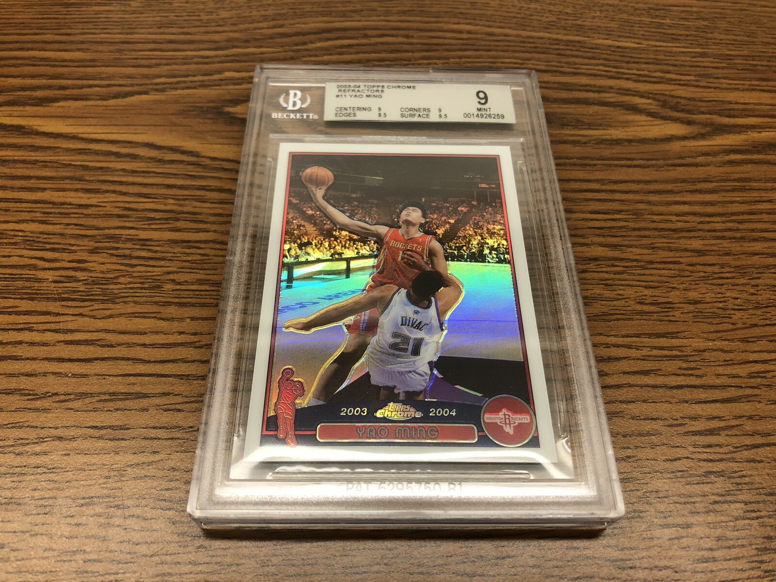 2003-04 Topps Chrome Refractor White Yao Ming 姚明 RC Chinese China BGS 9