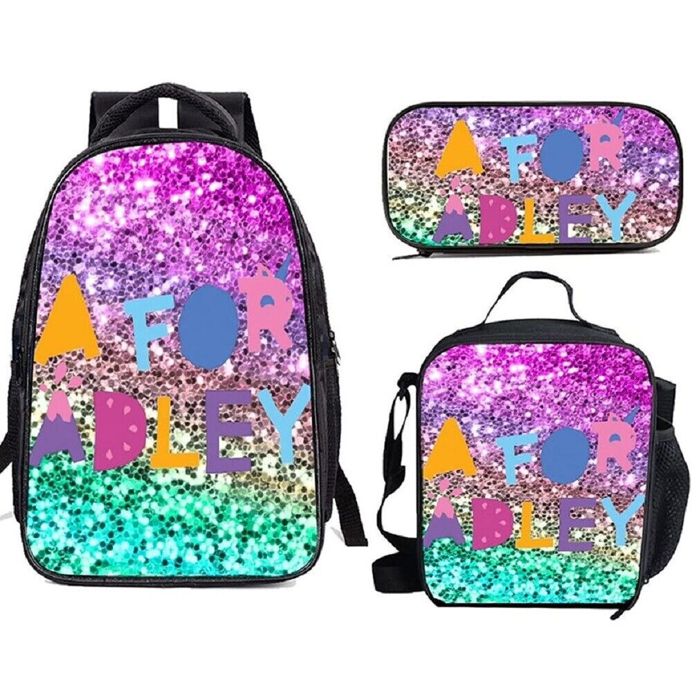 A for Adley Backpack Set Schoolbag Knapsack Shoulder Bag Pencil Case