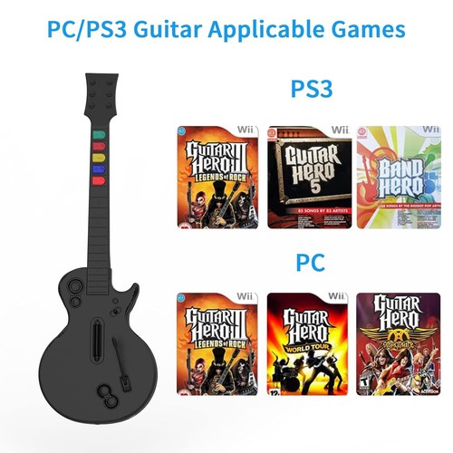 Controlador de guitarra inalámbrico 2.4G para PS3 PC Guitar Hero Clone Hero Rock Band - Imagen 8 de 18