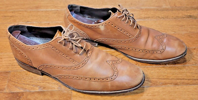 COLE HAAN Mens 12 British Tan Leather Williams Wingtip  display picture 1