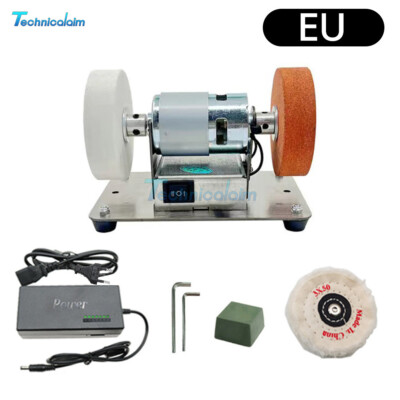 100W Infinitely Adjustable Speed Bench Grinder Double Sanding Wheel Small Sander