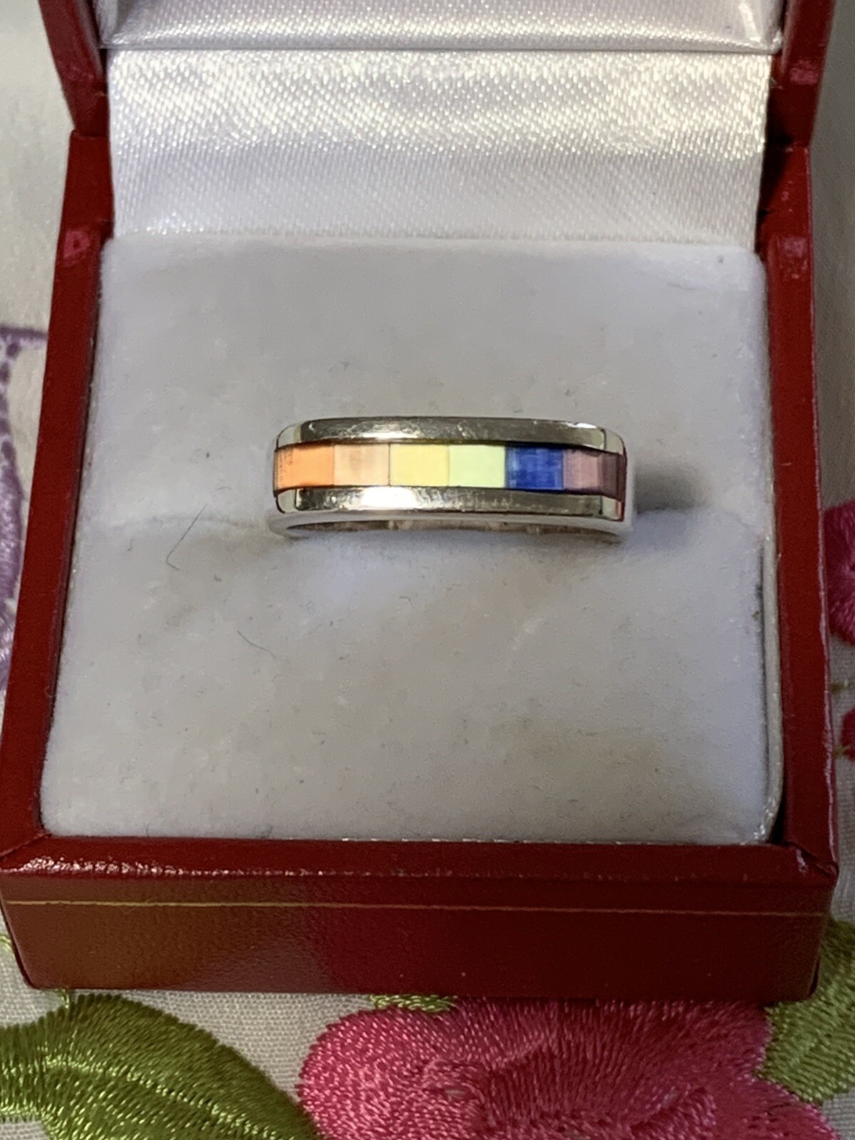 925 Sterling Silver Multiple Stone Ring Size 8.25… - image 5