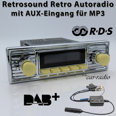 Retrosound Motor-1DAB Komplettset Ivory Retro Autoradio MP3 AUX 308309IVO080068