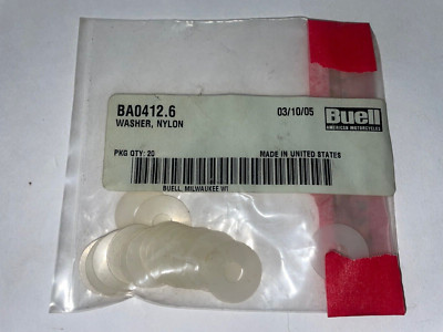 Genuine Buell Nylon Washer 1/4'' x 3/4'' x .062 Buell Qty 17  P/N BA0412.6